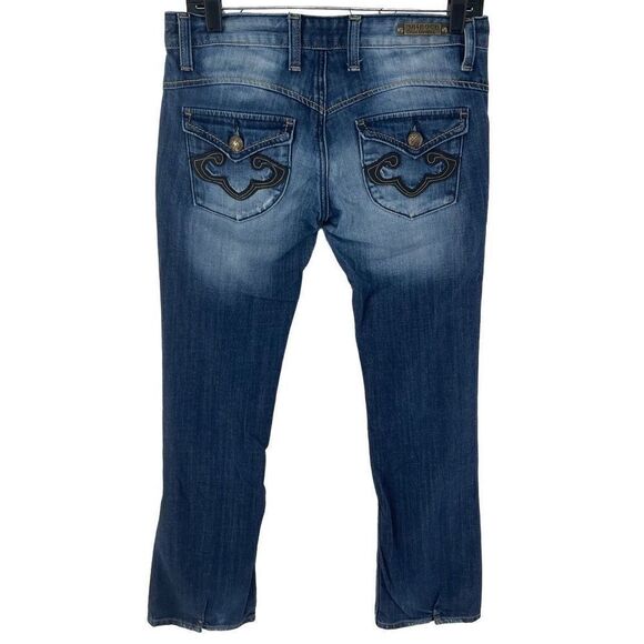 Rerock for Express Women's Bootcut Jeans Denim Mid Rise Medium Wash Blue Size 6 - Picture 5 of 12